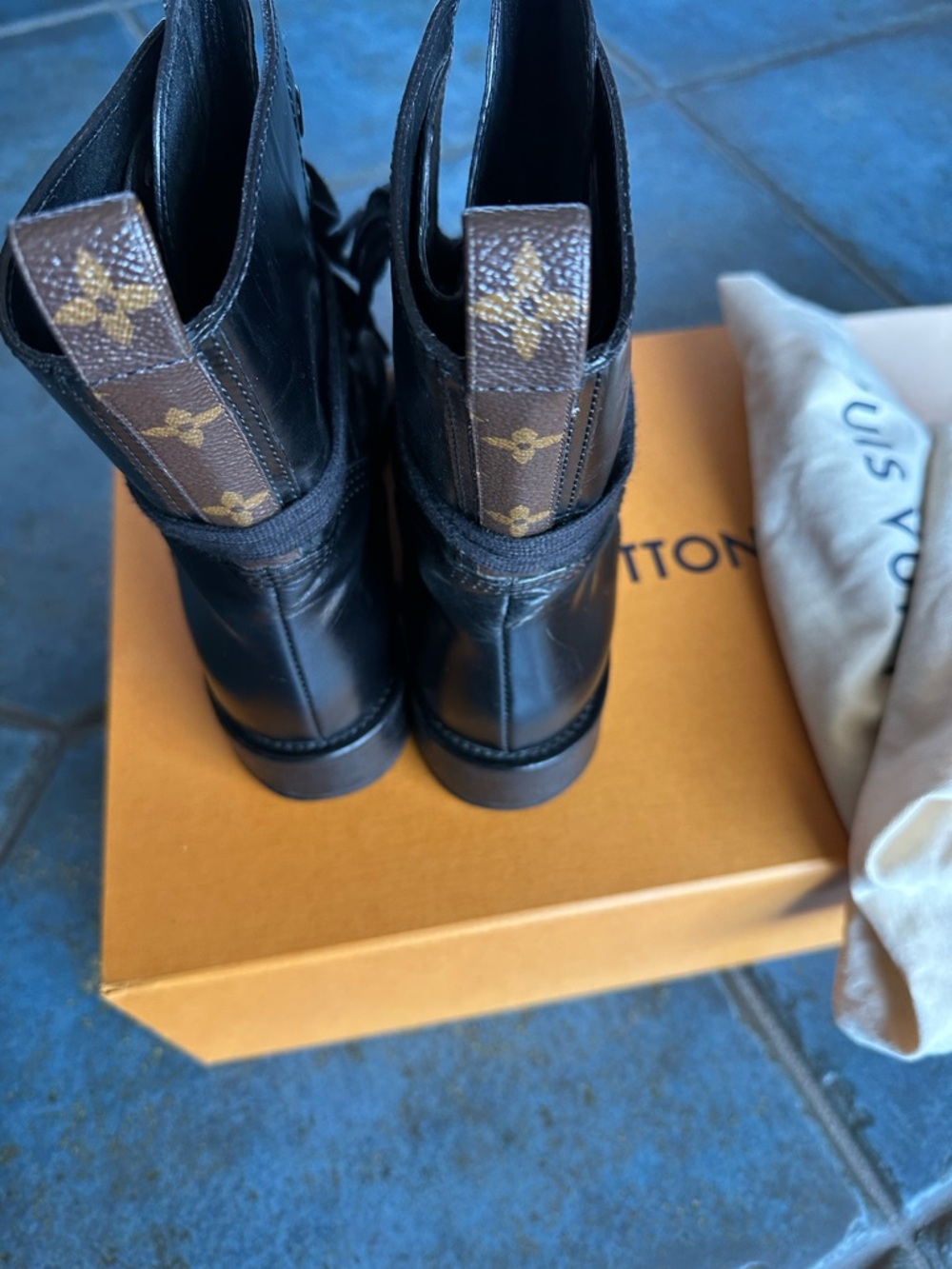 Louis Vuitton Black Combat Boots - Picture 4 of 5